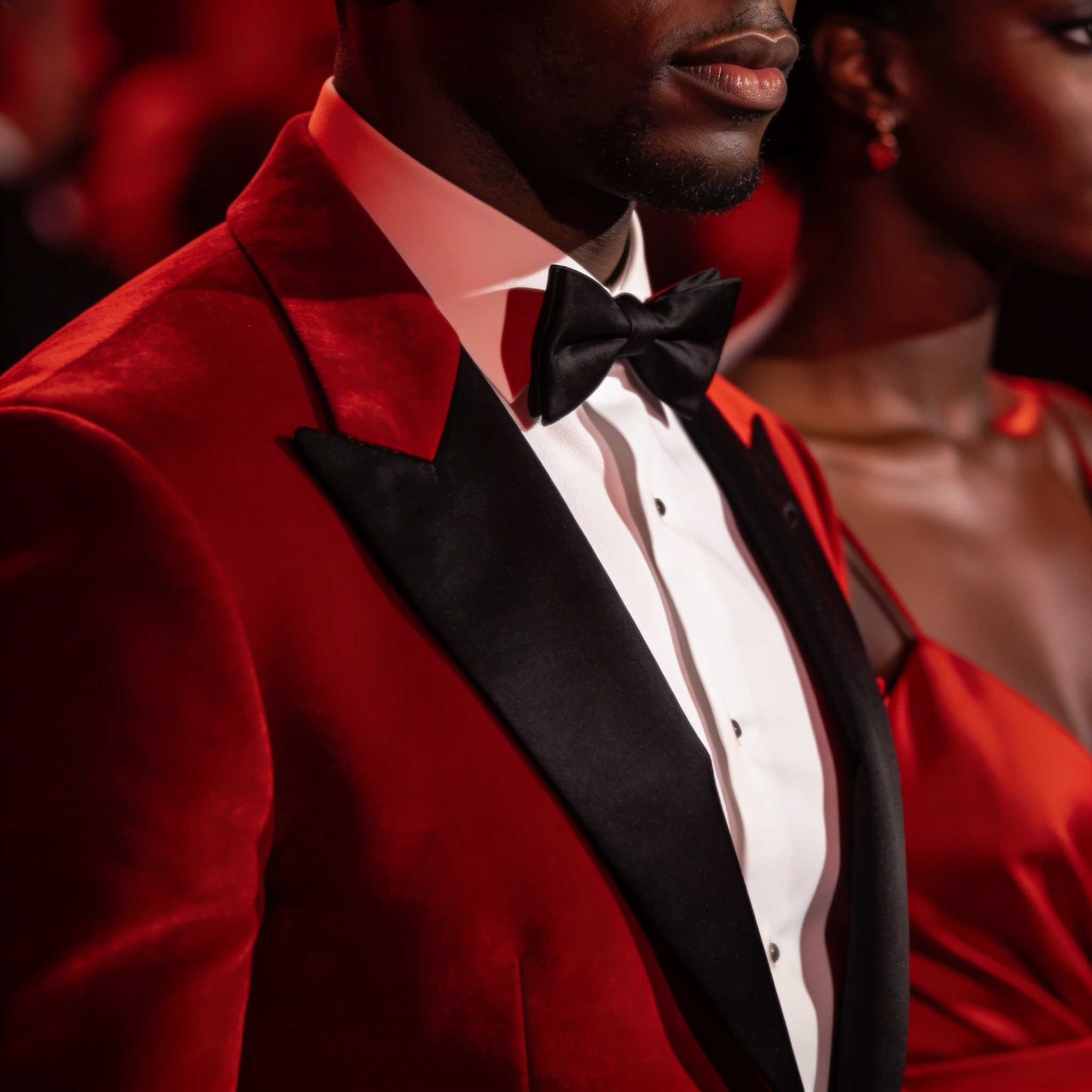 Gala attendees in formal wear
